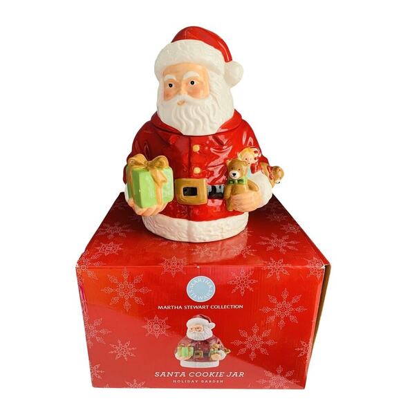 Martha Stewart 13” Santa Cookie Jar Vintage Macy’s Holiday Christmas 2011 - Picture 12 of 16